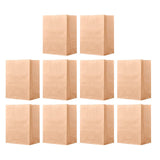 Maxbell 10Pcs Brown Kraft Paper Bags Foldable Washable for Store Cosmetics Sundries 28cmx15cmx28cm