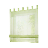 Max Sheer Voile Roman Blinds Curtains for Bedroom Kitchen Balcony Green-60×155cm