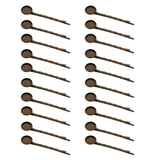 Max 20Pcs blank cabochon beads hair clip setting base round 12mm Bronze