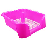 Maxbell Dog Toilet Puppy Potty Tray Indoor Outdoor Pet Pee Toilet for Medium Dogs Rose Red