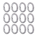 Maxbell Fashion Charm Shiny Rhinestone Elastic Rings Wedding Jewelry Stretchy Silver+White