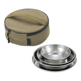 Maxbell Portable Camping Tableware with Storage Bag Cutlery for Picnic Backpacking 4 Tableware with Bag
