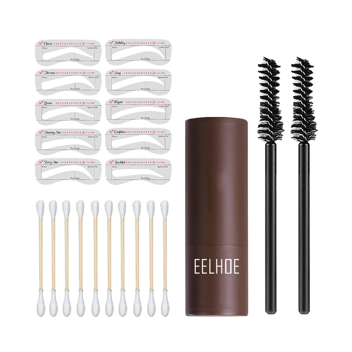 Maxbell Eyebrow Stamp Shaping Kit Waterproof for Hairlines Eye Makeup  Dark Brown