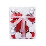 Maxbell Christmas Ball Ornaments Decorative Tree Top Star for Xmas Holiday Red White Argent