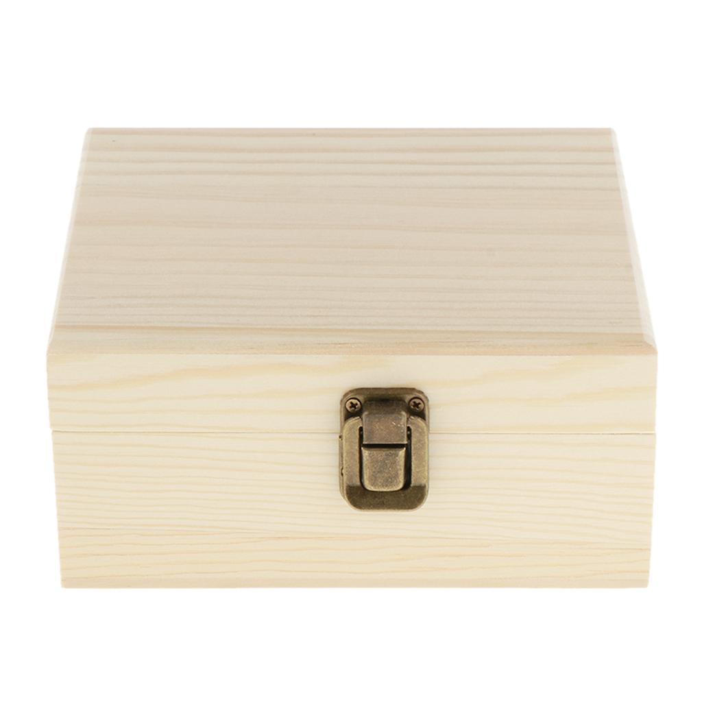 Max 12 Grids Handmade Natural Essential Oil Display Storage Box Carrying Case