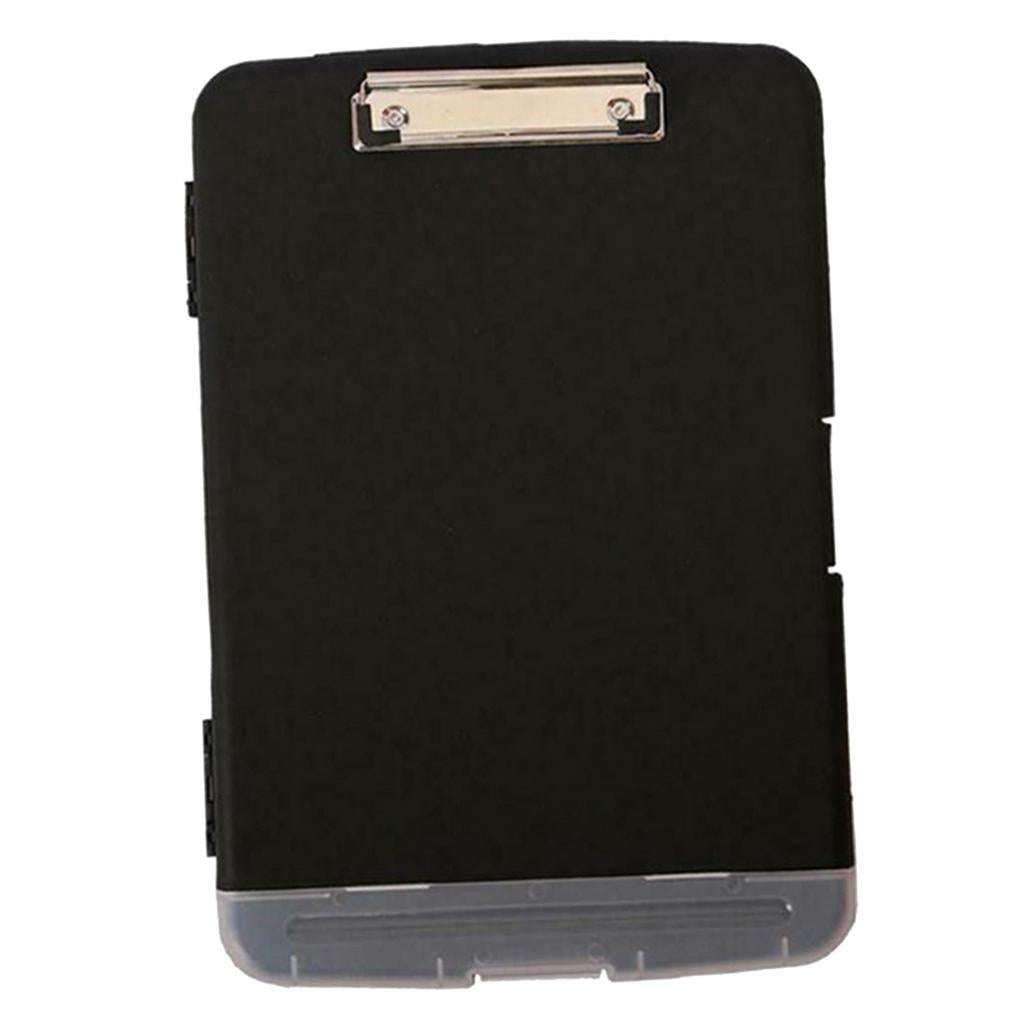 Maxbell Waterproof Slim Clipboard Storage Box Board Clip File Box Plastic Black