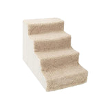 Maxbell Comfortable Dog Stairs Ladder Ramp Detachable Warm Cover Washable for Bed White