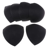 Max 3 Pairs Triangle Sewing In Insert Foam Soft Cup Removable Padded  Black