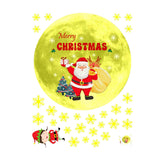 Maxbell Cartoon Christmas Wall Decals Glow in The Dark Murals for Window Clings Home