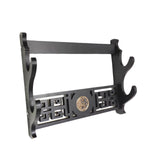 Maxbell Sword Holder Stand Wall Mount Living Room Wakizashi Display Hanger Hook 2 Tier 37x9.5x30cm