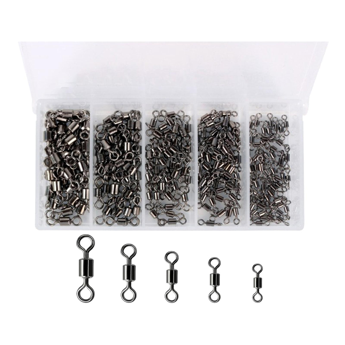 Maxbell Fishing Rolling Swivel Copper Sea Fishing Terminal Tackle Connector 200pcs