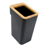 Maxbell Modern Trash Bin Garbage Can Wastebasket Dustbin Bucket for Toilet Bedroom Black 7L