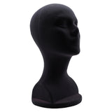 Maxbell Male Foam Mannequin Head Model Hat Display Stand Black Practical Height 32cm