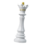 Maxbell Creative Chess Figurine Collectible Chessmen Tabletop Bedroom Gift 12cmx12cmx36cm White