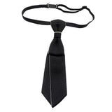 Maxbell Men Necktie Women Pre Tied Necktie Pretied Ties for Party Carnivals Concerts Black Sharp Corner