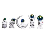 Maxbell Astronaut Figure Spaceman Sculpture Resin Statue Ornament for Office Party 5pcs