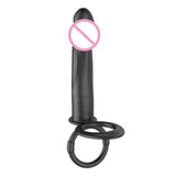 Maxbell Reusable Fake Penis Extension Sleeve Silicone Vibrator Ring Condom Cover Black