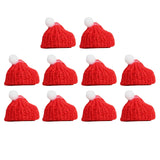 Maxbell 10Pcs Mini Christmas Hats Scarf Set Bottle Hat for Gift Tags Dolls DIY Craft Big hat