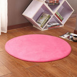 Maxbell 1.2M Soft Coral Fleece Kid Tent Carpet Rug Pad Bedroom Cushion Mat Rose Red