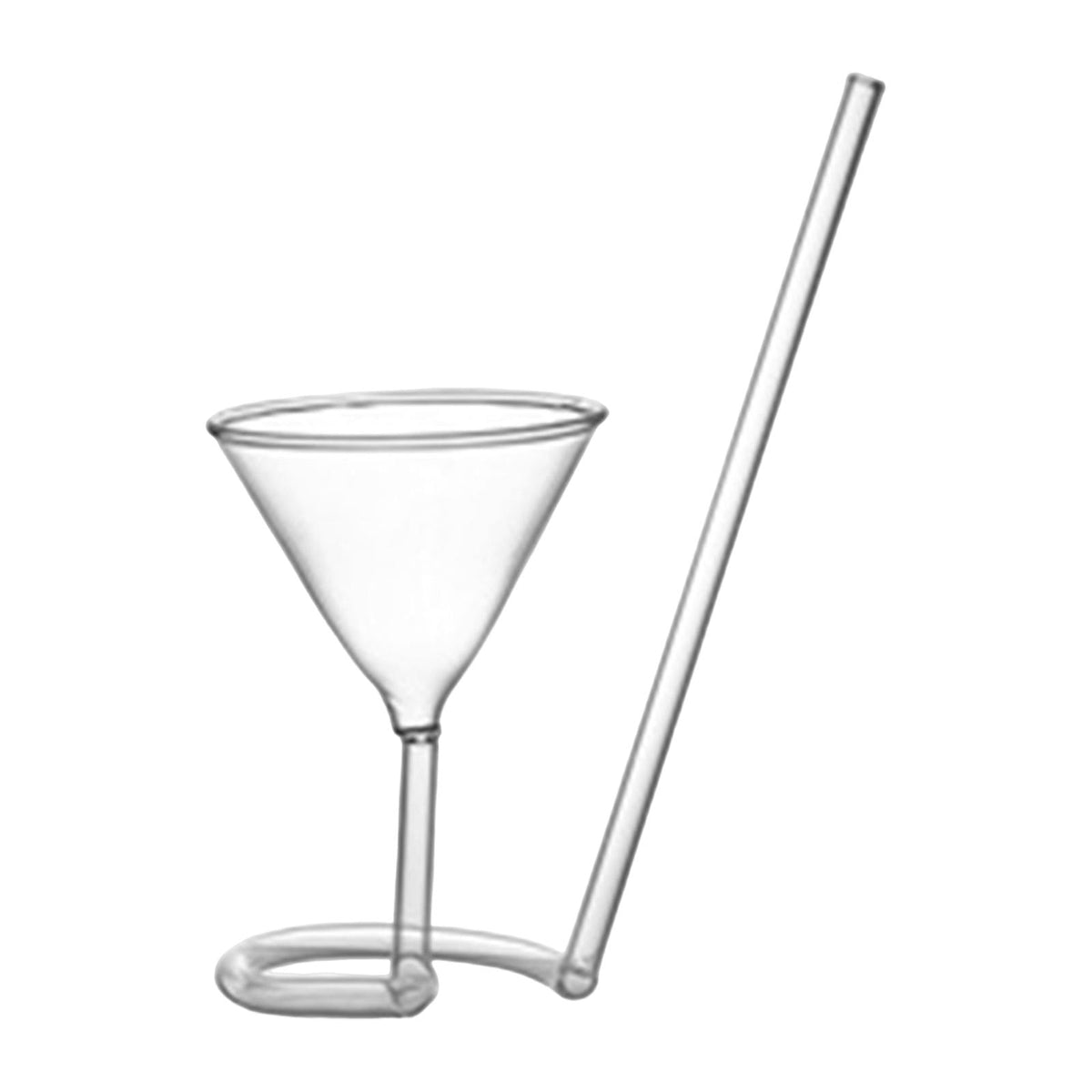 Maxbell juice Cup Goblet with Drinking Tube Straw for Wedding Home Decoration 110ml