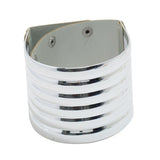 Max African Egypt Gothic Punk Wide Leather Bracelet Bangle Adjustable Silver