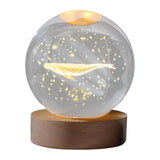 Maxbell Modern Ball Night Light with Resin Base Decorative for Living Room Decor styleB