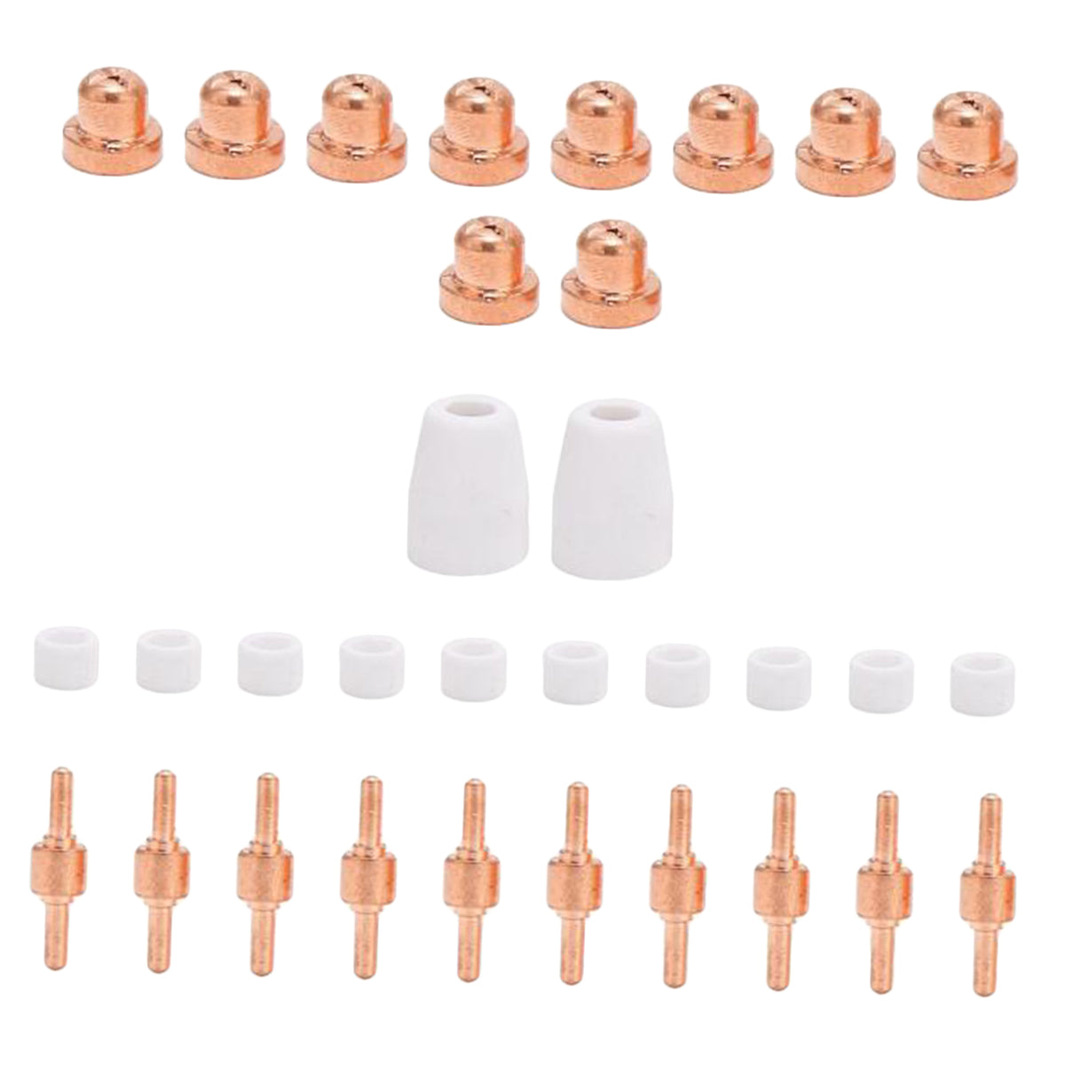 Maxbell LG-40 Plasma Cutter Electrode Tips Set for CUT40 CUT50 Cutting Torch Parts 32pcs