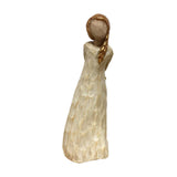 Maxbell lady Statue Figurine Desktop Resin Girl Bedroom Cabinet Wedding White