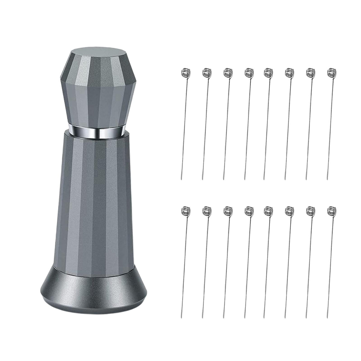 Maxbell Coffee Stirrer Hand Distribution Coffee Stirring Tool Birthday Gifts Gray 2 Set Needles