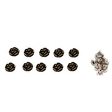 Maxbell 10 Sets Rose Shape Rapid Rivets Studs Punk Spikes Rivet DIY Leather Crafts
