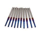 Maxbell 10PCS/Set 1/8 Inch Shank PCB CNC Drill Bits End Mill Engraving 2.5mm