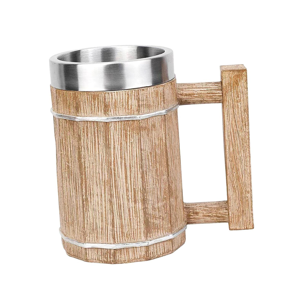 Maxbell Barrel Beer Mug 600ml Decor Portable Water Cups for Parties Office Household