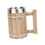 Maxbell Barrel Beer Mug 600ml Decor Portable Water Cups for Parties Office Household