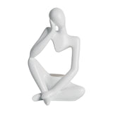 Maxbell Nordic Thinker Figurine Candle Holder Sculpture Ornament Decor Office White