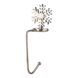 Maxbell Fireplace Hook Hanger Christmas Stocking Holder for Ornament Party Cafe Nickel Snowflake