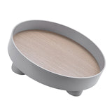 Maxbell Plastic Minimalist Home Decor Tray Storage Box for Perfume Candle Makeups Gray