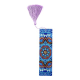 Maxbell 5D Beaded Painting Bookmarks Floral Diamond Painting Bookmark Kit for Gifts C