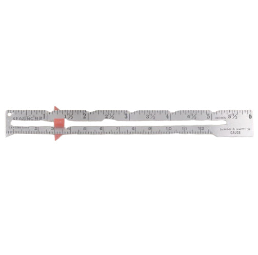Maxbell Metal Sewing and Knitting Gauge Garment Pattern Dress Making Ruler