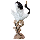 Maxbell Statue Crane Chic Gift Collectibles for Balcony Bonsai Resin Dance