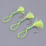 Maxbell 3Pcs Fishing Assist Hooks Carbon Steel Jigging Assist Fishing Hooks 4-0