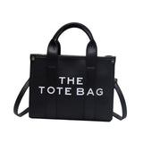 Maxbell Girls Woman Tote Top Handle Shoulder Bag PU Leather Adjustable Strap Stylish Black