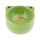 Maxbell Small Pet Hamster Feeder Cartoon Food Bowl Feeding Water Dish Green Frog