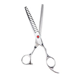 Maxbell Teeth Fishbone Scissors Pets Grooming Thinning Shears Salon Hairdressing Silver