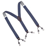 Maxbell Fashion Mens Suspender Elastic Straps Heavy Duty 6 Clips Back Belt Adults