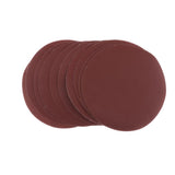 Max 10Pcs 80-1500 Grit 5 inch Flocking Sand Paper Sheet Disc 320-Grit