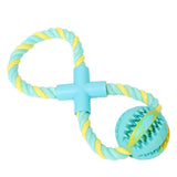 Max Dog Teeth Cleaning Toy Pet Interactive Ball Toy Rope on a Leak Food Ball