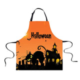 Maxbell Halloween Apron, Unisex Kitchen Bib Apron Adjustable Neck Cooking Gift H