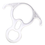 Maxbell 50kN 11000 Lbf Rescue Figure 8 Descender Large for Rope Rappel Dance White