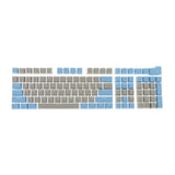 Maxbell Keycaps Set Backlit Two Color Key Caps for Mechanical Keyboards 980K 87 Keys Light Blue,Gray
