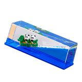 Maxbell Panda Rowing Dragon Boat Fluid Drift Bottle Party Supplies for Computer Desk